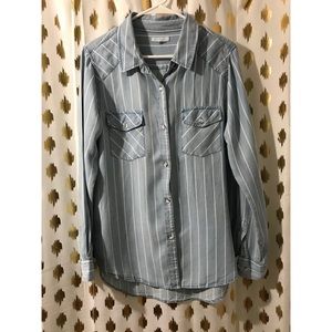 Striped Button Up - Large - Not Denim